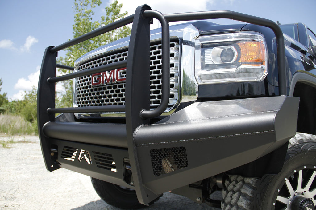 Fab Fours GM14-Q3160-1 Elite Front Ranch Bumper for Select GMC Sierra HD, GMC Sierra HD