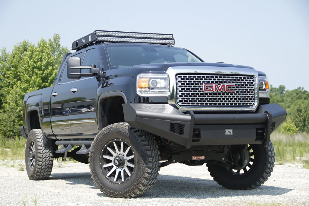 Fab Fours GM14-Q3161-1 Elite Front Ranch Bumper for Select GMC Sierra HD, GMC Sierra HD
