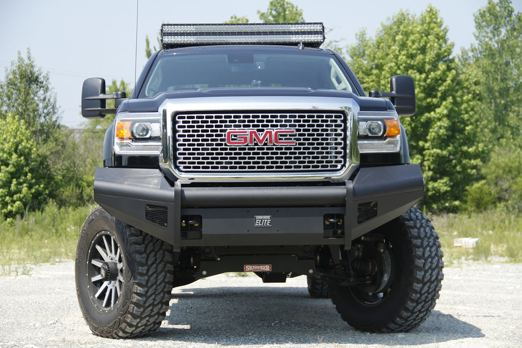 Fab Fours GM14-Q3161-1 Elite Front Ranch Bumper for Select GMC Sierra HD, GMC Sierra HD