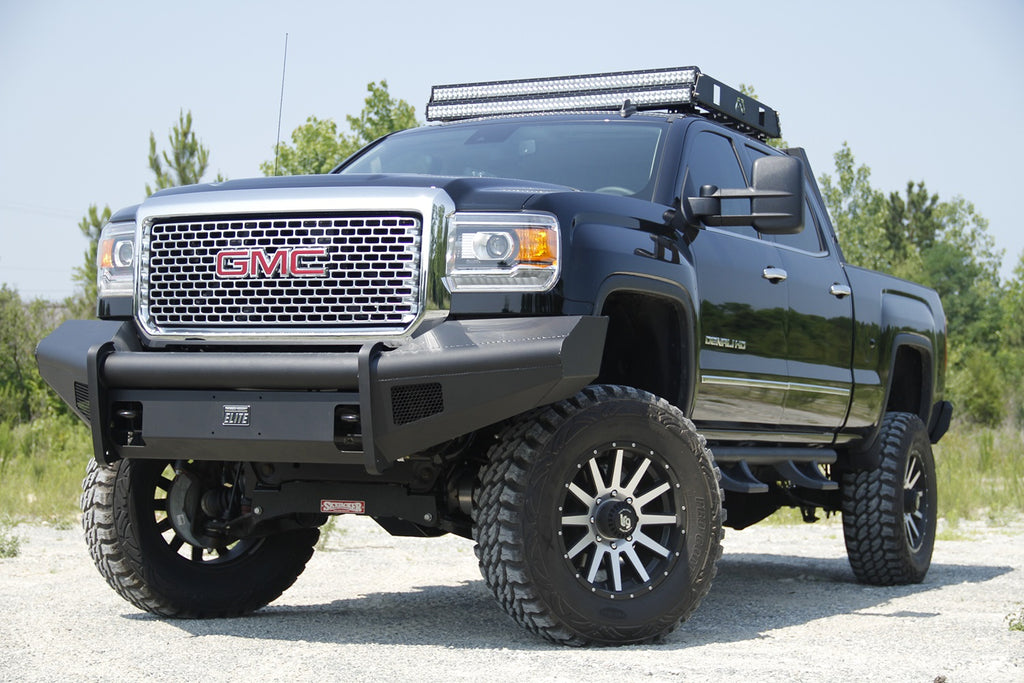 Fab Fours GM14-Q3161-1 Elite Front Ranch Bumper for Select GMC Sierra HD, GMC Sierra HD