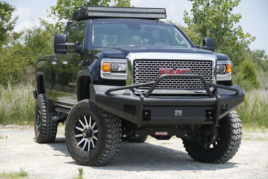Fab Fours GM14-Q3162-1 Elite Front Ranch Bumper for Select GMC Sierra HD, GMC Sierra HD