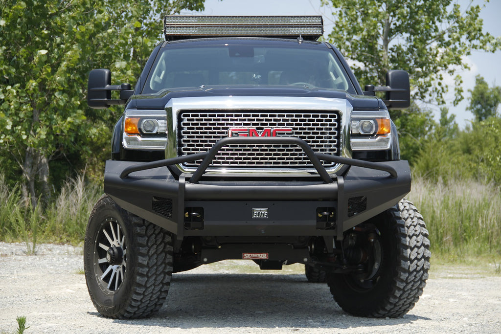 Fab Fours GM14-Q3162-1 Elite Front Ranch Bumper for Select GMC Sierra HD, GMC Sierra HD
