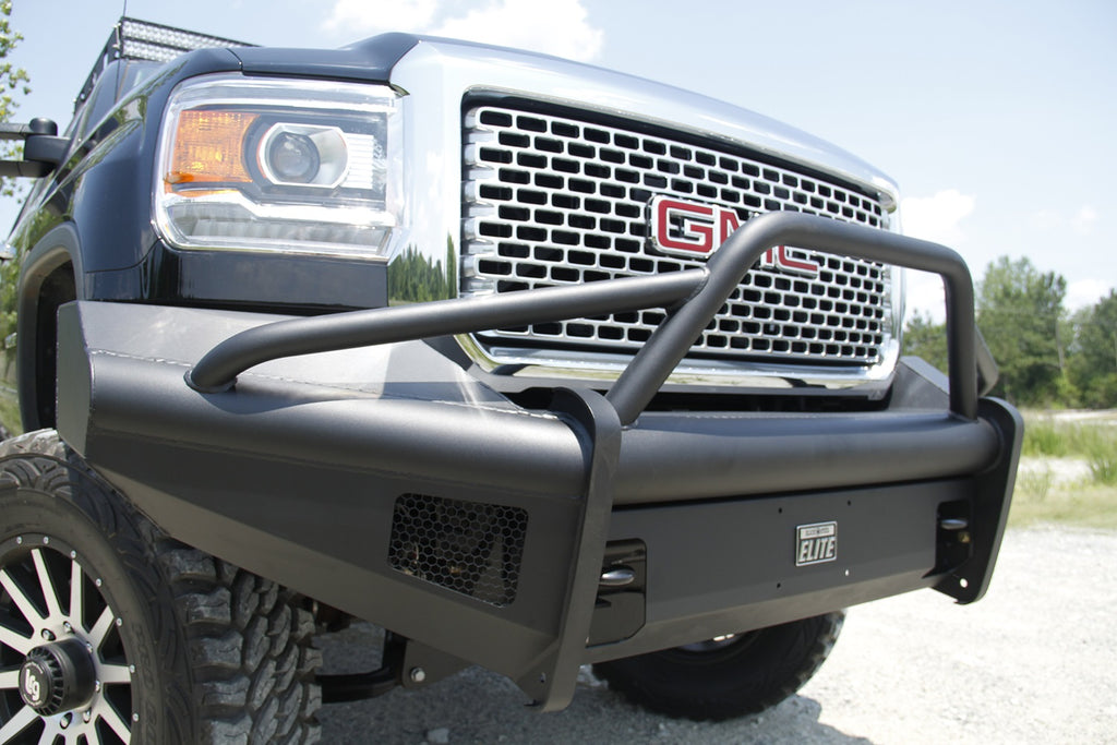 Fab Fours GM14-Q3162-1 Elite Front Ranch Bumper for Select GMC Sierra HD, GMC Sierra HD