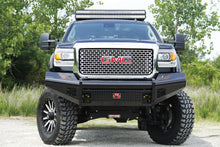 Load image into Gallery viewer, Fab Fours GM14-S3161-1 Black Steel Front Ranch Bumper for Select GMC Sierra HD, GMC Sierra HD