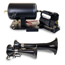 Load image into Gallery viewer, Kleinn Automotive Air Horns GMTRK-3 Onboard Air System w/Horns for Select Chevrolet Avalanche, Chevrolet Silverado 1500, Chevrolet Suburban, Chevrolet Suburban 1500, Chevrolet Suburban 2500, Chevrolet Suburban HD, Chevrolet Tahoe, GMC Sierra 1500, GMC