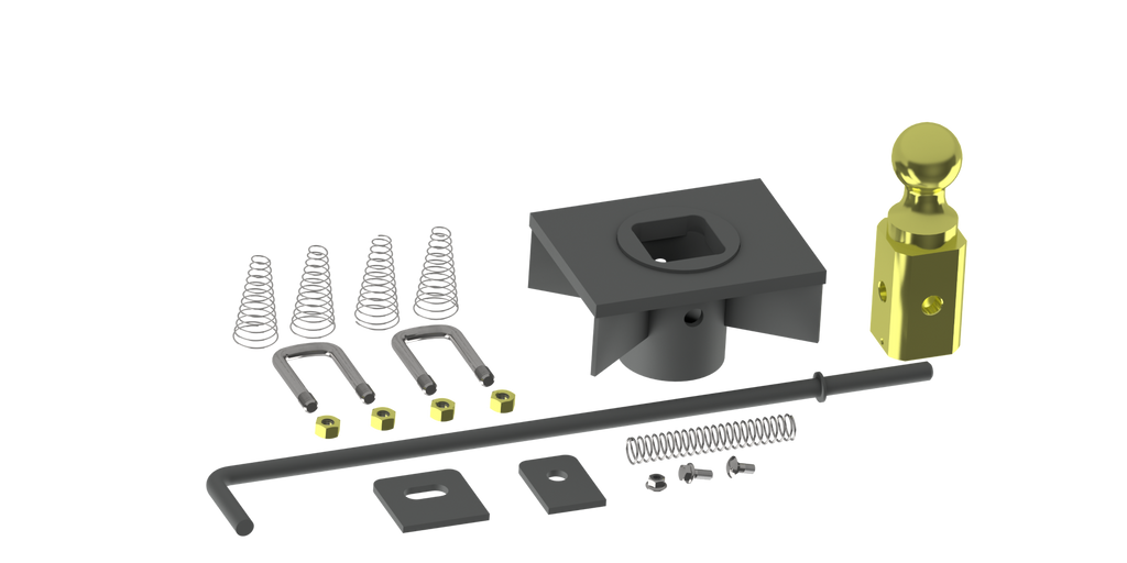 B&W Trailer Hitches GNRK1500 Turnoverball One-Piece Kit For Flatbeds