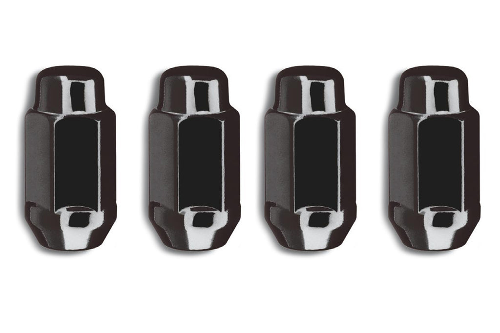 GORILLA 41147XLBC 4 Lugnuts Acorn Bulge 14 mm x 1.5 Black X-Long