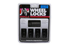 Load image into Gallery viewer, GORILLA 71631NBC 4 Wheel Locks 12mm x 1.5 Black Chrome