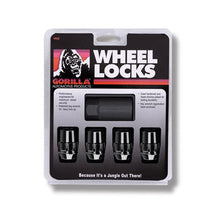 Load image into Gallery viewer, GORILLA 71641NBC Wheel Locks Acorn Black Chrome 14mm x 1.50 4Pack