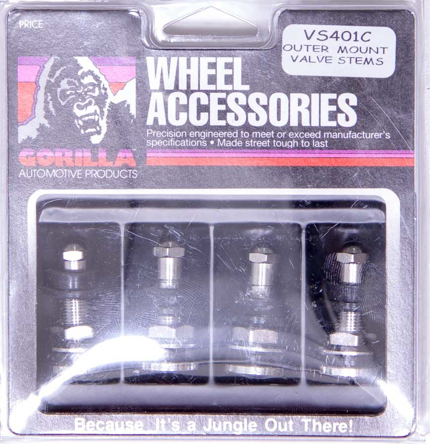 GORILLA VS401-C Outer Mount Valve Stems 4 pack