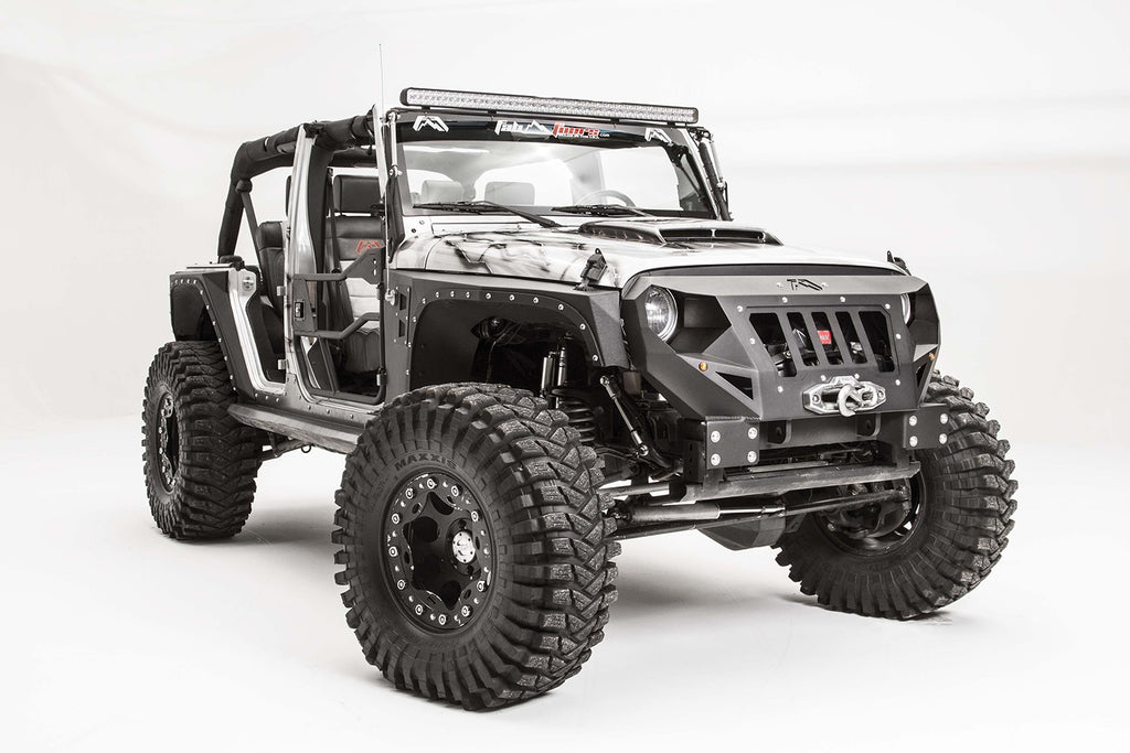 Fab Fours GR1000-1 Grumper Grill/Front Bumper for Select Jeep Wrangler, Jeep Wrangler JK