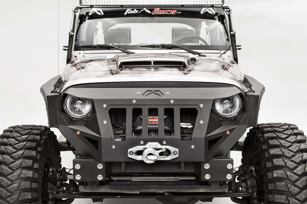 Fab Fours GR1000-B Grumper Grill/Front Bumper for Select Jeep Wrangler, Jeep Wrangler JK