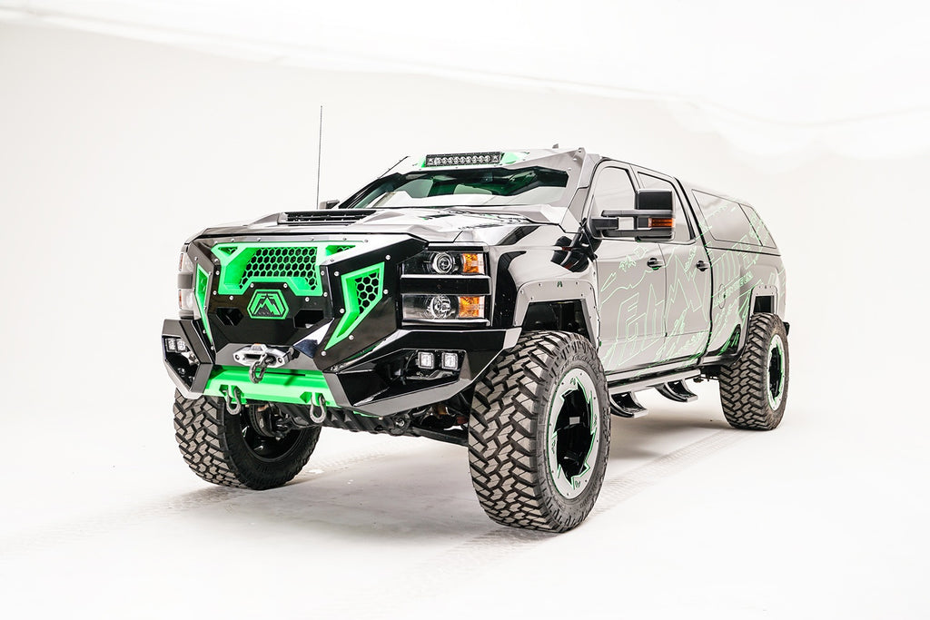 Fab Fours GR3000-B Grumper Grill/Front Bumper for Select Chevrolet Silverado HD, Chevrolet Silverado HD