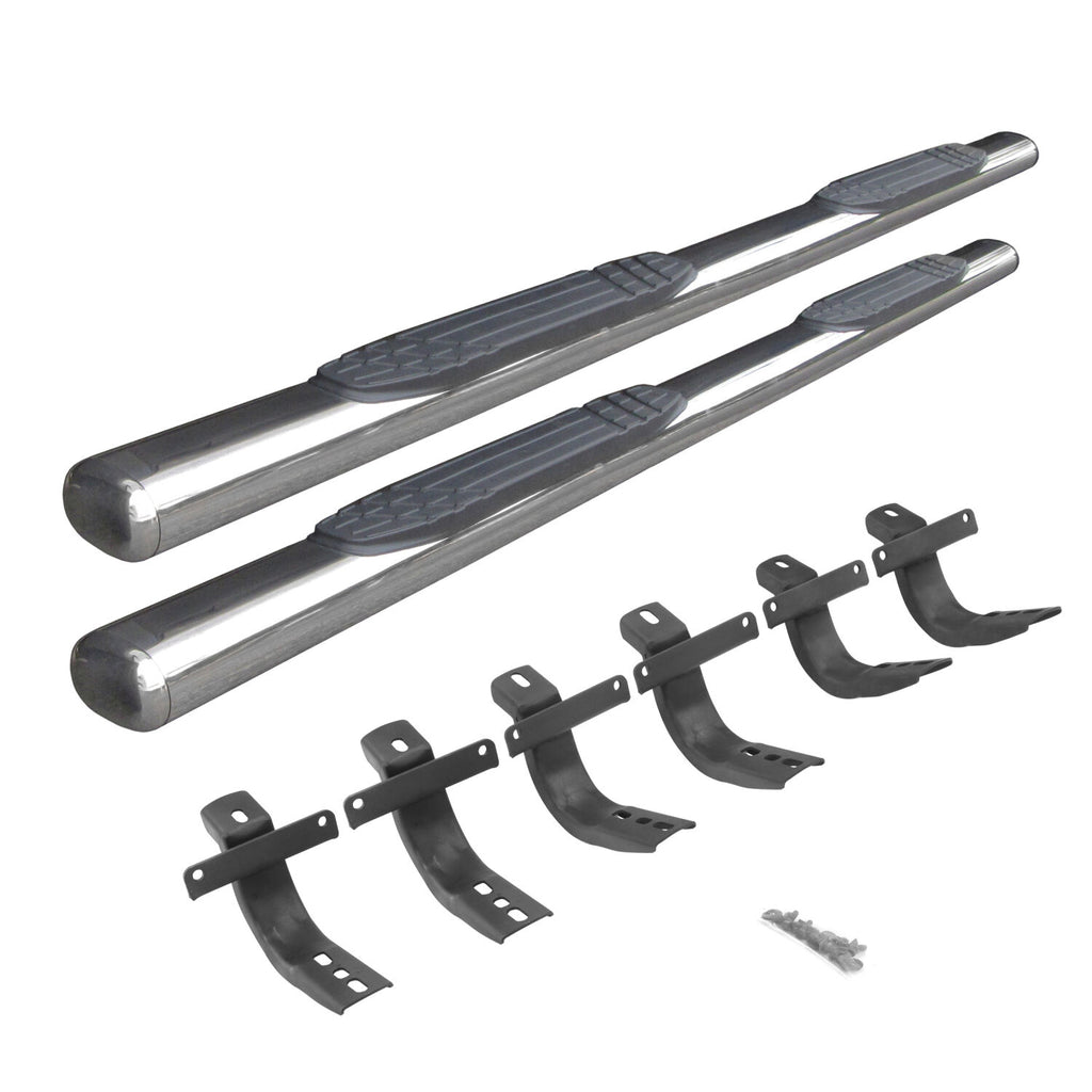 Go Rhino 104412973PS 4" 1000 Series Side Steps With Mounting Bracket Kit for Select Ford Bronco