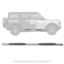 Load image into Gallery viewer, Go Rhino 104412973PS 4" 1000 Series Side Steps With Mounting Bracket Kit for Select Ford Bronco
