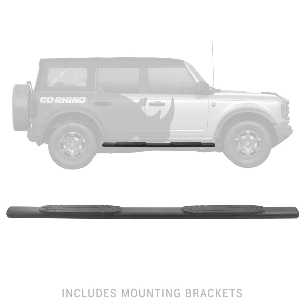 Go Rhino 10473T 4" 1000 Series Side Steps - 73" long - BOARDS ONLY for Select Ford Bronco, Jeep Wrangler