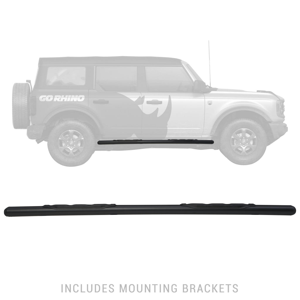 Go Rhino 10573T 5" 1000 Series Side Steps - 73" long - BOARDS ONLY for Select Ford Bronco, Jeep Wrangler