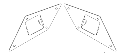 Go Rhino 243882T BR5 Front Light Plates (Surface Mount) for Select Toyota Tacoma
