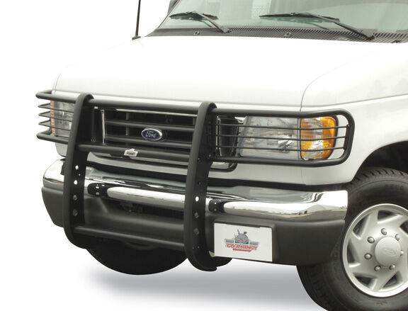 Go Rhino 3320MB 3000 Series StepGuard Grille Guard with Brush Guards for Select Ford E-150, Ford E-250, Ford E-350 Club Wagon, Ford E-350 Super Duty