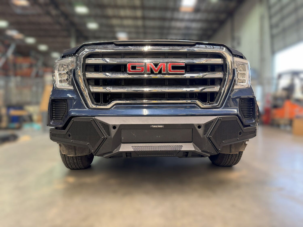 Go Rhino 341861T Element Front Bumper with Power Actuated Hide-Away Light Bar Mount for Select Chevrolet Silverado 1500, GMC Sierra 1500, GMC Sierra Limited