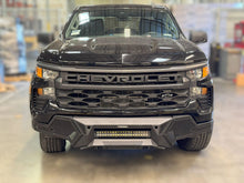 Load image into Gallery viewer, Go Rhino 341861T Element Front Bumper with Power Actuated Hide-Away Light Bar Mount for Select Chevrolet Silverado 1500, GMC Sierra 1500, GMC Sierra Limited