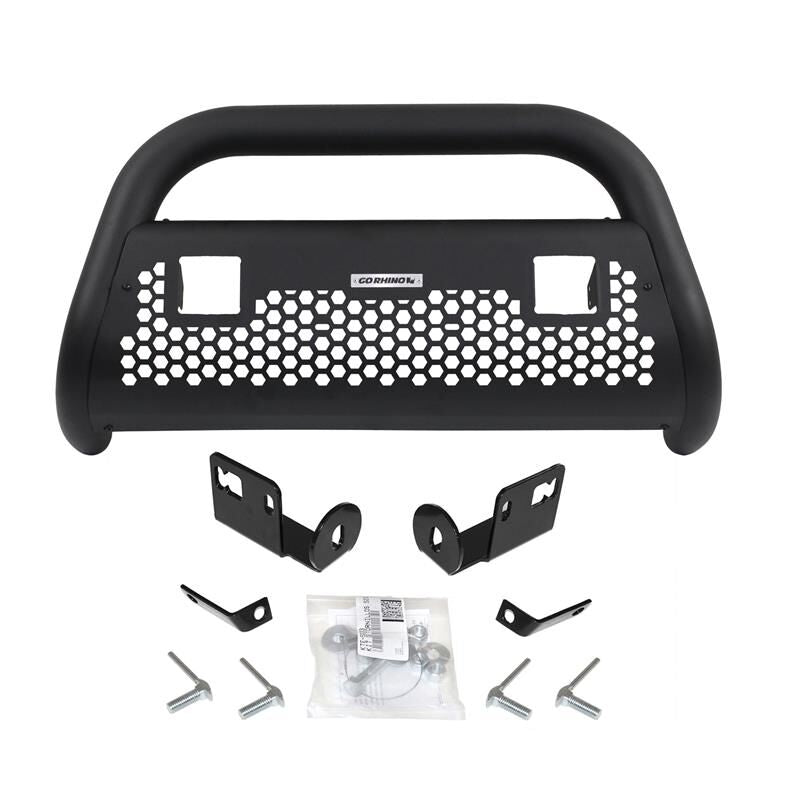 Go Rhino 55522LT RC2 LR Bull Bar with Mounting Brackets and Two 3" Cube Lights Kit for Select Toyota Tacoma