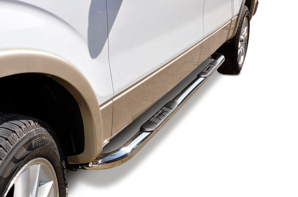 Go Rhino 4129C 4000 Series Side Steps with Mounting Brackets Kit - Textured Black Powder Coat for Select Ford Bronco