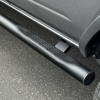Go Rhino 4129T 4000 Series Side Steps with Mounting Brackets Kit - Textured Black Powder Coat for Select Ford Bronco