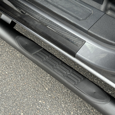 Go Rhino 4129T 4000 Series Side Steps with Mounting Brackets Kit - Textured Black Powder Coat for Select Ford Bronco