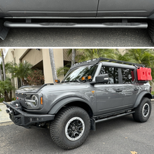 Load image into Gallery viewer, Go Rhino 4129T 4000 Series Side Steps with Mounting Brackets Kit - Textured Black Powder Coat for Select Ford Bronco