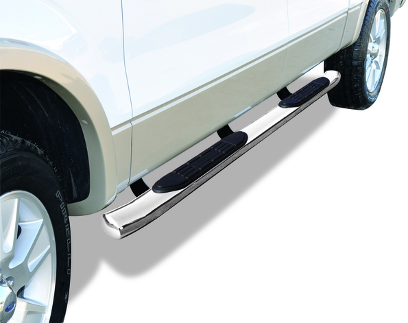 Go Rhino 67048PS 415 Side Steps with Mounting Brackets Kit - Gas Only - Crew Cab for Select Chevrolet Silverado 1500, Chevrolet Silverado HD, Chevrolet Silverado HD, GMC Sierra 1500, GMC Sierra HD, GMC Sierra HD
