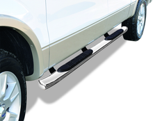 Load image into Gallery viewer, Go Rhino 67048PS 415 Side Steps with Mounting Brackets Kit - Gas Only - Crew Cab for Select Chevrolet Silverado 1500, Chevrolet Silverado HD, Chevrolet Silverado HD, GMC Sierra 1500, GMC Sierra HD, GMC Sierra HD
