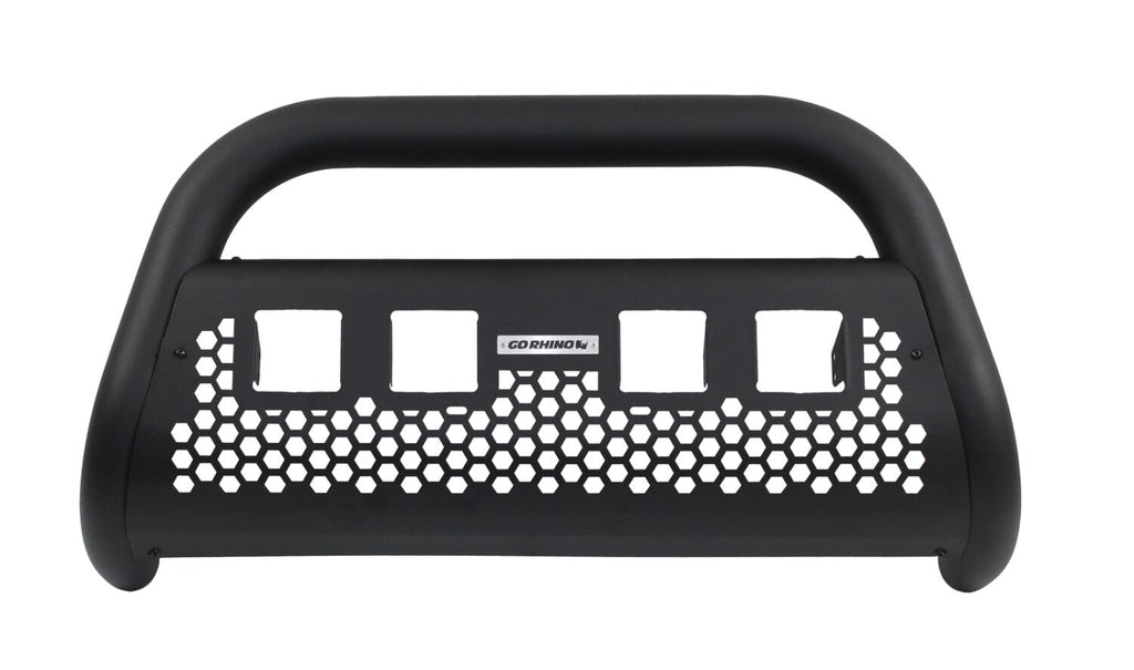 Go Rhino 55341T RC2 Bull Bar with Holes for 4 Cubes (Front Guard only, no mounting brackets) for Select Chevrolet Avalanche, Chevrolet Silverado 1500, Chevrolet Silverado LD, Chevrolet Silverado LTD, Chevrolet Silverado HD, Chevrolet Silverado HD,