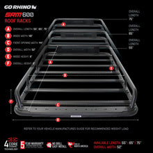 Load image into Gallery viewer, Go Rhino 5936055T SRM600 55" Long x 52" Wide Tubular Basket-Style Roof Rack