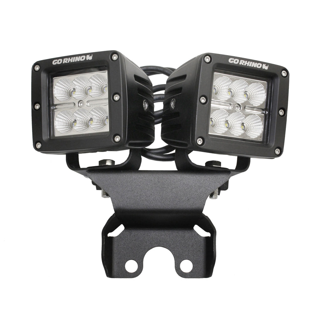 Go Rhino 599502T XE Rear Hard Top Light Mounts for Jeep JL/JT - Fits two 3x3 LED Cube Lights for Select Jeep Gladiator, Jeep Wrangler