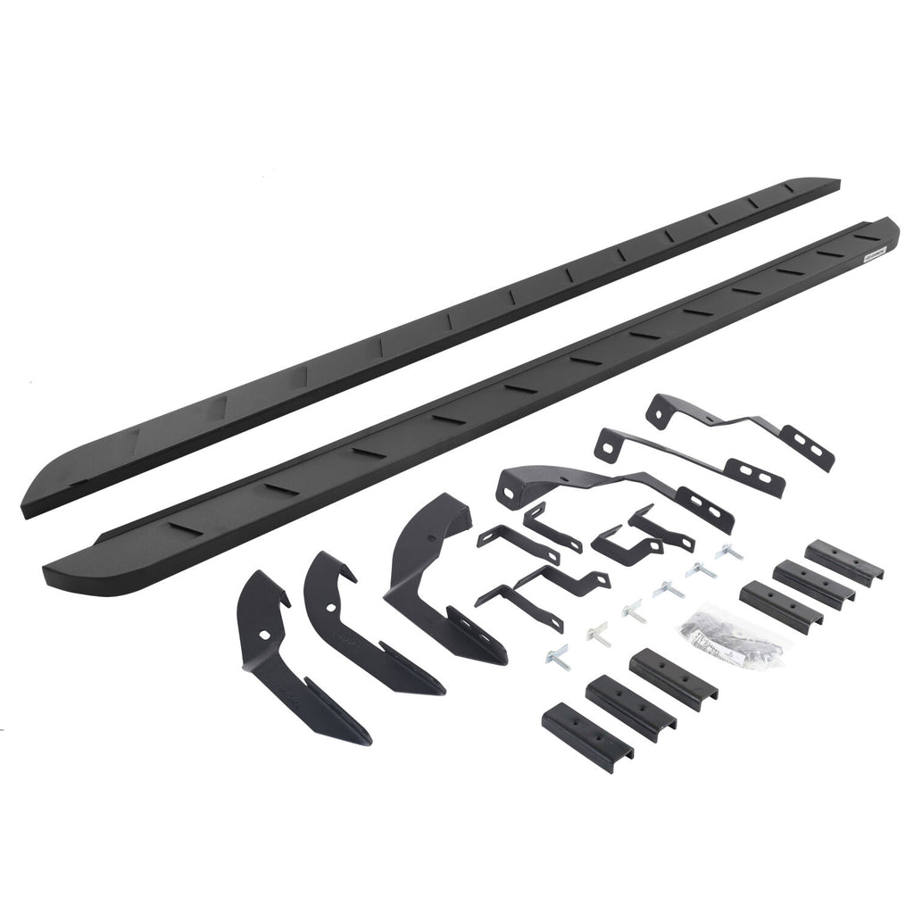 Go Rhino 63404280SPC RB10 Slim Line Running Boards with Mounting Brackets Kit for Select Chevrolet Silverado HD, Chevrolet Silverado HD, GMC Sierra HD, GMC Sierra HD