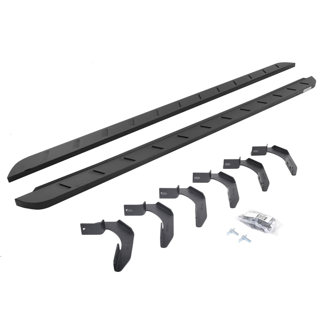 Go Rhino 63434668SPC RB10 Slim Line Running Boards with Mounting Brackets Kit for Select Nissan Frontier