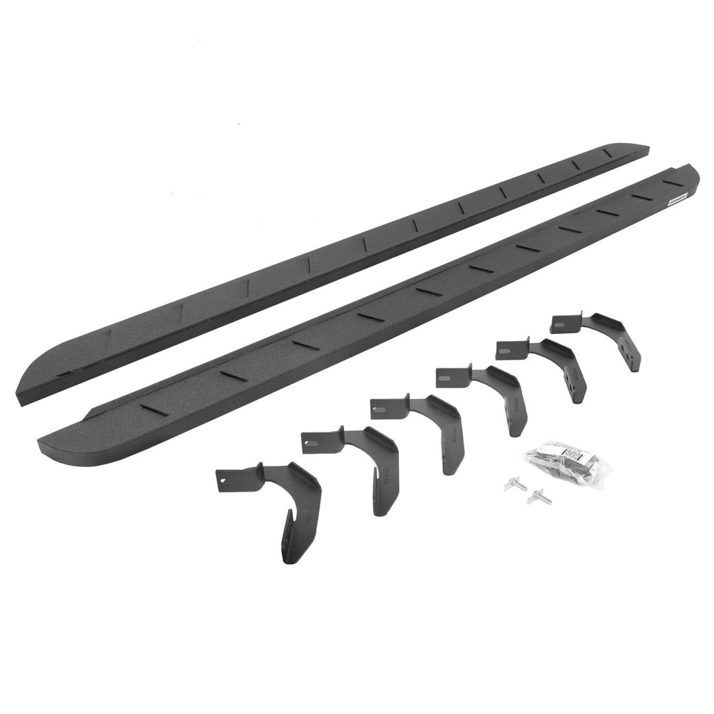 Go Rhino 63434680ST RB10 Slim Line Running Boards with Mounting Brackets Kit for Select Nissan Frontier
