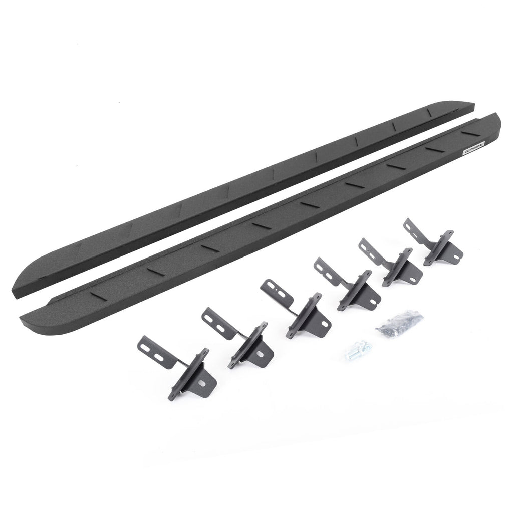 Go Rhino 63412973ST RB10 Slim Line Running Boards with Mounting Brackets Kit for Select Ford Bronco
