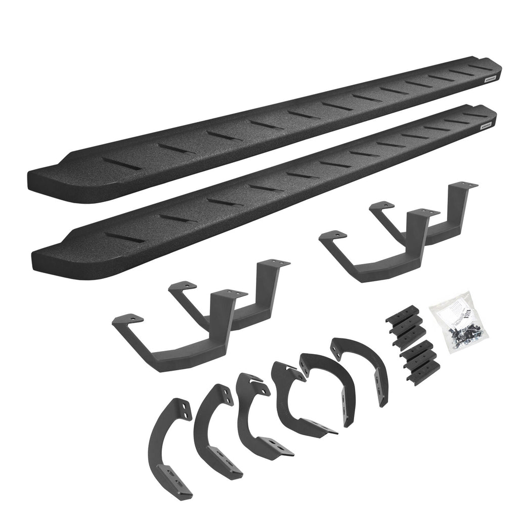 Go Rhino 6344256820T RB10 Running Boards with Mounting Brackets, 2 Pairs Drop Steps Kit for Select Toyota 4Runner