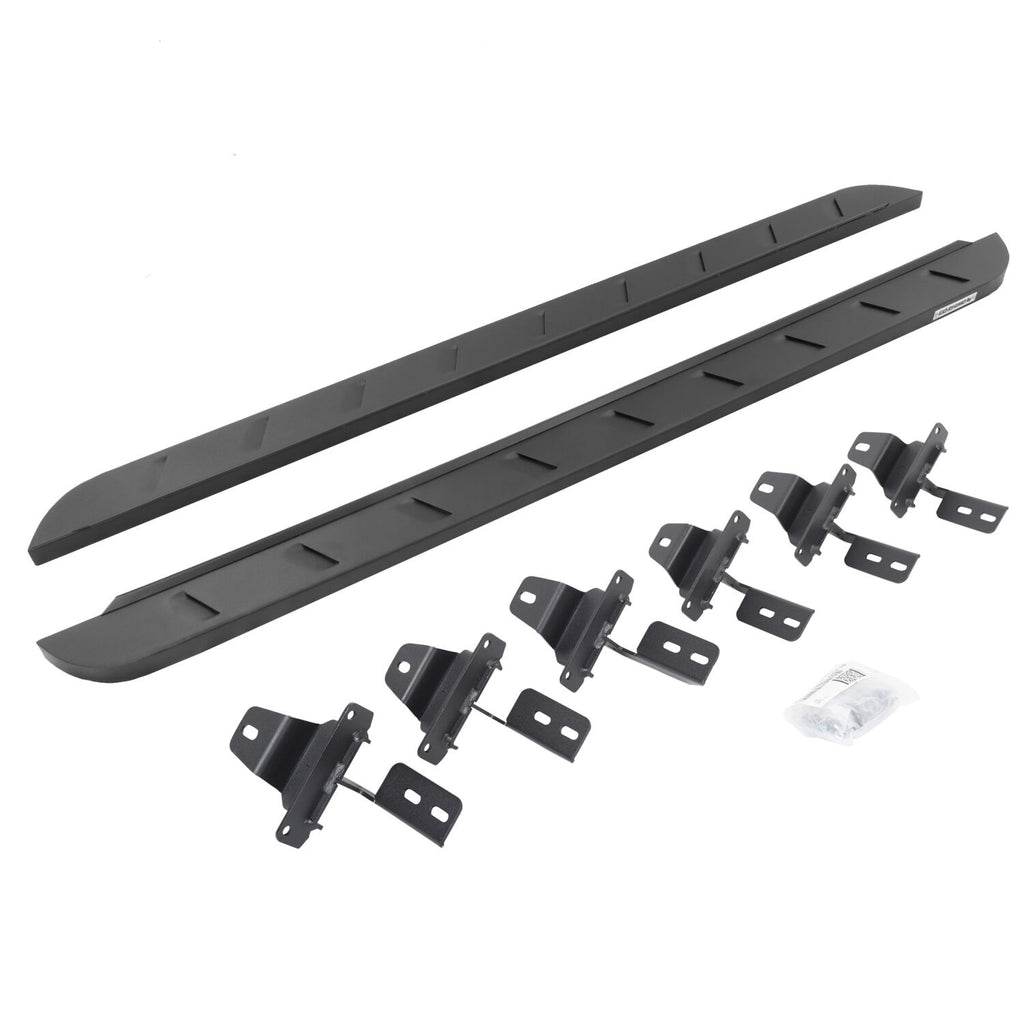 Go Rhino 63450673SPC RB10 Slim Line Running Boards with Mounting Brackets Kit for Select Jeep Wrangler