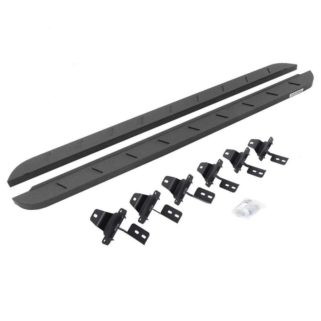 Go Rhino 63450673ST RB10 Slim Line Running Boards with Mounting Brackets Kit for Select Jeep Wrangler