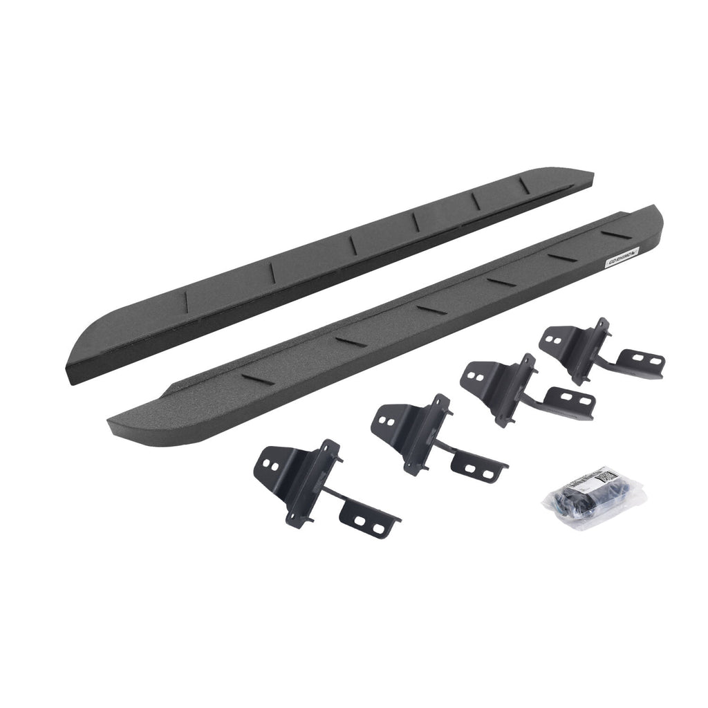 Go Rhino 63492648ST RB10 Slim Line Running Boards with Mounting Brackets Kit for Select Jeep Wrangler, Jeep Wrangler JK