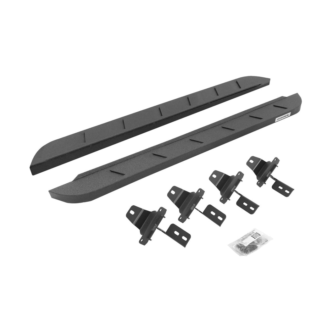 Go Rhino 63492748ST RB10 Slim Line Running Boards with Mounting Brackets Kit for Select Jeep Wrangler
