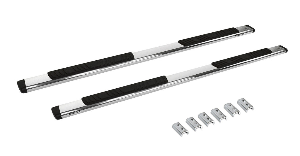 Go Rhino 685404580PS 5" OE Xtreme Low Profile Side Steps with Mounting Brackets Kit for Select Chevrolet Avalanche, Chevrolet Silverado 1500, Chevrolet Silverado HD, Chevrolet Silverado HD, GMC Sierra 1500, GMC Sierra HD, GMC Sierra HD