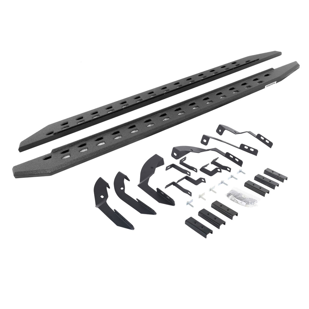 Go Rhino 69404280ST RB20 Slim Line Running Boards with Mounting Bracket Kit for Select Chevrolet Silverado HD, Chevrolet Silverado HD, GMC Sierra HD, GMC Sierra HD