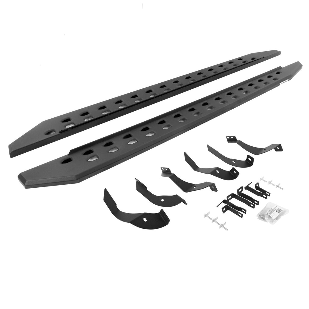 Go Rhino 69405187SPC RB20 Slim Line Running Boards with Mounting Brackets Kit for Select Chevrolet Silverado HD, Chevrolet Silverado HD, GMC Sierra HD, GMC Sierra HD