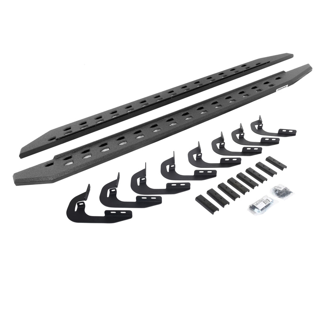 Go Rhino 69404880ST RB20 Slim Line Running Boards with Mounting Bracket Kit for Select Chevrolet Silverado 1500, Chevrolet Silverado LTD, Chevrolet Silverado HD, Chevrolet Silverado HD, GMC Sierra 1500, GMC Sierra Limited, GMC Sierra HD, GMC Sierra HD