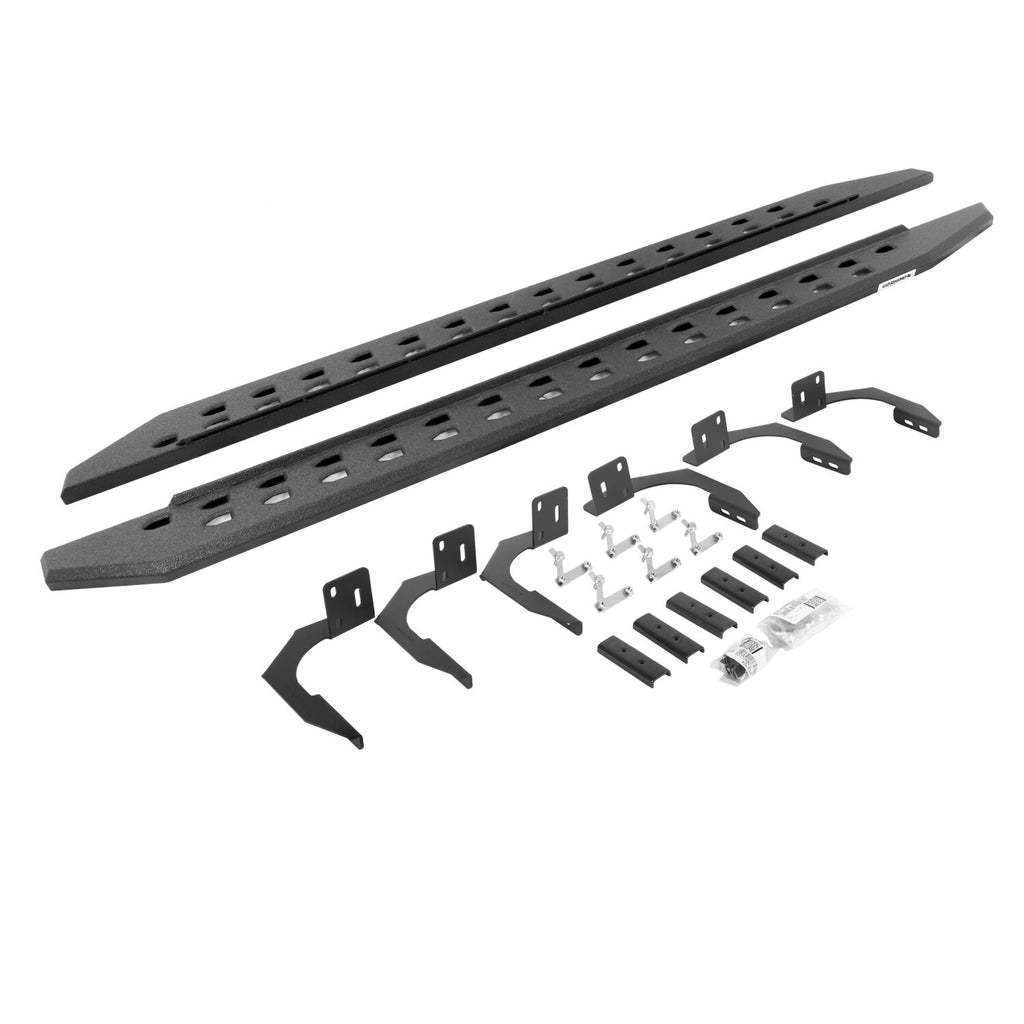Go Rhino 69409980ST RB20 Slim Line Running Boards with Mounting Bracket Kit for Select Dodge Ram 1500, Ram