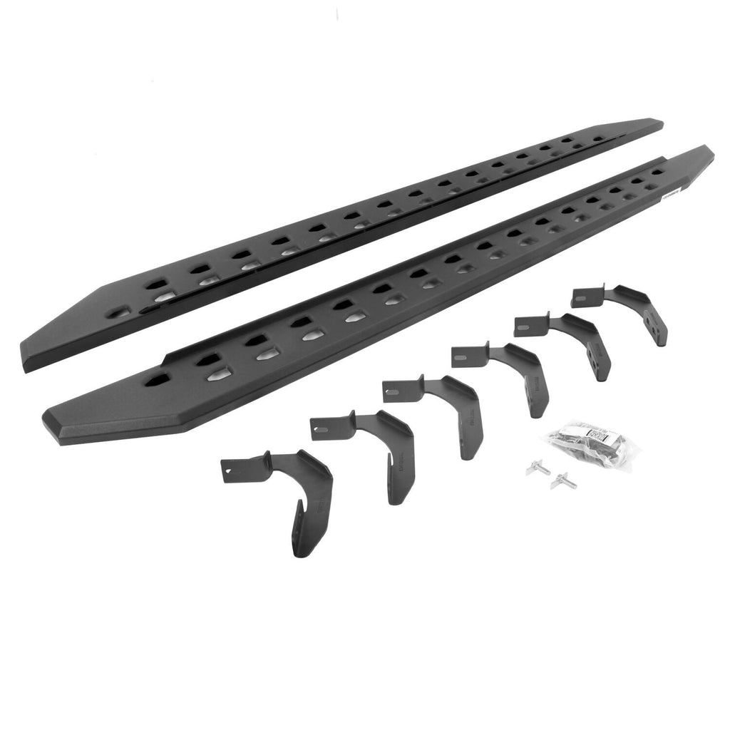 Go Rhino 69434668SPC RB20 Slim Line Running Boards with Mounting Brackets Kit for Select Nissan Frontier